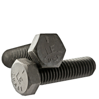 1"-8 x 7 1/2" Hex Cap Screws, Grade 5, Plain Finish, Partial Thread, Coarse (UNC), Medium Carbon Steel, Made in USA, Qty 1