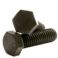 1 1/4"-7 x 7" Hex Cap Screws, Grade 5, Plain Finish, Partial Thread, Coarse (UNC), Medium Carbon Steel, Qty 3