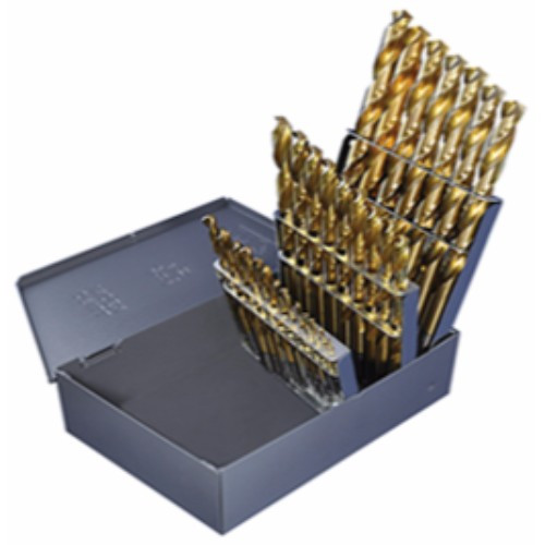 Alfa Tools S150190TN 29pc HSS Alfa USA Split Point Tin Coated Jobber Drill Set