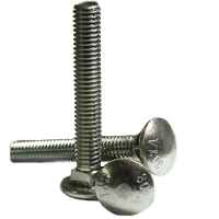 1/2"-13 x 3" Carriage Bolts, Grade A, A307, Zinc Cr+3, Full Thread, Qty 25