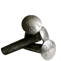 5/16"-18 x 1 1/4" Carriage Bolts, Hot-Dipped Galvanized HDG, Grade A, A307, Full Thread, Coarse (UNC), Qty 100