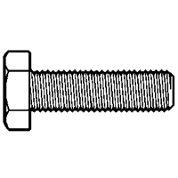 5/8"-11 x 2 3/4" Hex Tap Bolts, Grade A, A307, Hot-Dipped Galvanized HDG, Full Thread, A307, Qty 10