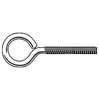 3/8"-16 x 2 1/4" Eye Bolt, Zinc Cr+3, Qty 25