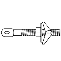 1/4"-20 x 3" Toggle Bolts, Acoustical, Zinc Cr+3, Qty 25