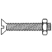 5/32"-32 x 2" Stove Bolts w/ Machine Screw Nut, Slotted Round Head, Zinc Cr+3, Qty 100