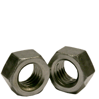 1"-14 Hex Nuts, Plain Finish, Fine (UNF), Low Carbon Steel, Qty 25