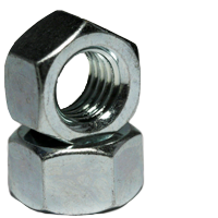 5/16"-18 Hex Nuts, Zinc Cr+3, Coarse (UNC), Low Carbon Steel, Qty 100