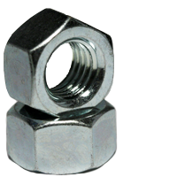 1 1/2"-6 Hex Nuts, Zinc Cr+3, Coarse (UNC), Low Carbon Steel, Qty 10