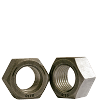 1"-8 Hex Nuts, Grade 5, Plain Finish, Coarse (UNC), Medium Carbon Steel, Qty 25