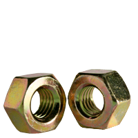 1/2"-13 Heavy Hex Nuts, Grade A, A563, Zinc-Yellow Cr+6, Coarse (UNC), Qty 100