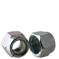 5/8"-11 Nylon Insert Lock Nuts, NU (Heavy), Grade N2 (A), Zinc Cr+3, UNC Coarse, Low Carbon Steel, Qty 50