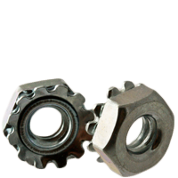 #8-32 External Tooth K-Lock Hex Lock Nut, Zinc Cr+3, Qty 100