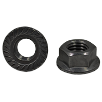 M10-1.50 Hex Flange Nuts, Serrated, Metric Class 8, Plain Finish, Coarse (UNC), DIN 6923, Qty 100
