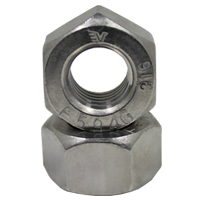 5/16"-18 Heavy Hex Nuts, 316 Stainless Steel, Coarse (UNC), Qty 100