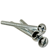 #10-32 x 3/8" Machine Screws, Phillips/Slotted Combo Truss Head, Zinc Cr+3, Full Thread, Qty 100