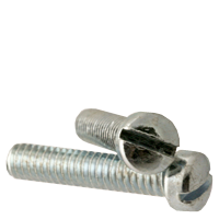 #8-32 x 5/8" Machine Screws, Slotted Fillister Head, Zinc Cr+3, Full Thread, Coarse (UNC), Qty 100