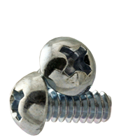 #12-24 x 1 1/2" Machine Screws, Phillips Round Head, Zinc Cr+3, Full Thread, Qty 100
