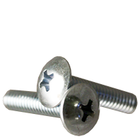 #10-24 x 7/8" Machine Screws, Phillips Truss Head, Zinc Cr+3, Full Thread, Qty 100