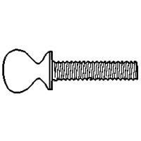 #10-24 x 1" Thumb Screws w/ Shoulder, Type A, Zinc Cr+3, Qty 100