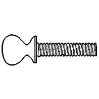 1/4"-20 x 1/2" Thumb Screws w/ Shoulder, Type A, Zinc Cr+3, Qty 100