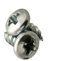 #7-19 x 1/2" Self-Tapping Screws, Slotted Pan Head, Type AB, Zinc Cr+3, Full Thread, Qty 100