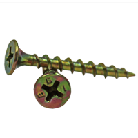 #6-9 x 2" Proferred Drywall Screws, Phillips Bugle Head, Zinc-Yellow Cr+6 (Taiwan), Coarse (UNC), Qty 100