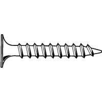 #6-9 x 2" Proferred Drywall Screws, Phillips Bugle Head, Zinc-Yellow Cr+3, Qty 100