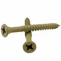 #9 x 2 1/2" Deck Screws, Combo Phillips Drive, Tan Finish, ACQ Compatible, Qty 5