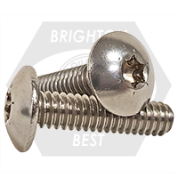 #6-32 x 5/16" Machine Screws, Torx Drive Truss Head, T10 Drive 6-Lobe, 18-8 Stainless Steel A2, Full Thread, Qty 1000