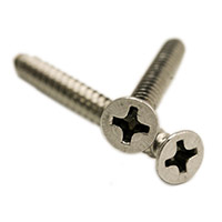 #6 x 3/8" Self-Tapping Screws, Phillips Flat Head, Type A, 316 Stainless Steel, Full Thread, Qty 1000