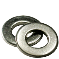 9/16" SAE Flat Washers, Zinc Cr+3, Low Carbon Steel, Qty 5
