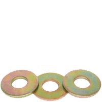 3/4" USS Flat Washers, Zinc-Yellow Cr+6, Thru-Hardened, Made in USA, Qty 50
