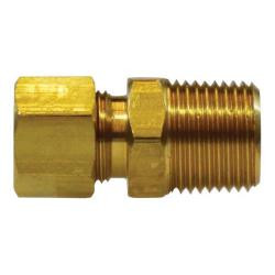 AMC 00068-0304 Adapter, 3/16 in Compression x 1/4 in Male NPTF, Brass