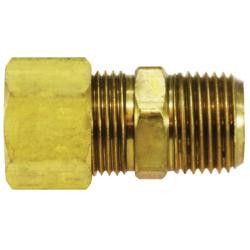AMC 00088-0808 Drilled Through Tank Adapter, 1/2 in Compression x 1/2 in Male NPTF, Brass