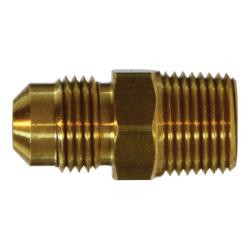 AMC 04048-0812 Adapter, 1/2 in SAE 45 deg Male Flared x 3/4 in Male NPTF, Brass
