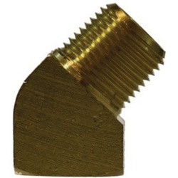 AMC 06124-06-001 45 deg Street Elbow, 3/8 in NPTF x 3/8 in NPTF, Brass
