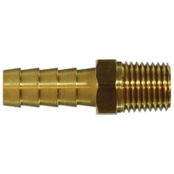 AMC 07001-0608 Rigid Adapter, 3/8 in Hose x 1/2 in MNPTF, Brass