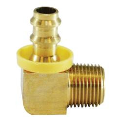AMC 07220-0402 Elbow, 1/4 in Push-On Hose Barbed x 1/8 in MIP, Brass
