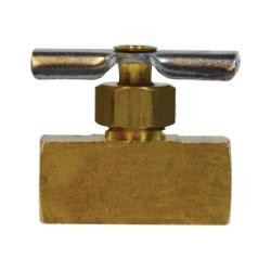 AMC 09134-04 Needle Valve, 1/4 in Nominal, FIP x FIP, 150 psi Pressure, -45 to 250 deg F, Brass Body