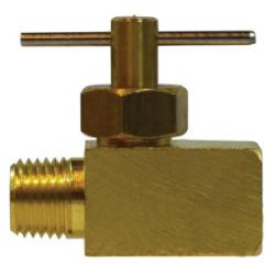 AMC 09135-04 Needle Valve, 1/4 in Nominal, MIP x FIP, 150 psi Pressure, -45 to 250 deg F, Brass Body