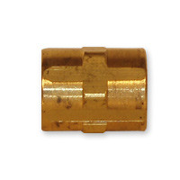 Mid-America Fittings 103-4 Pipe Coupling, 1/4 in FIP x 1/4 in FIP, 0.88 in, Brass