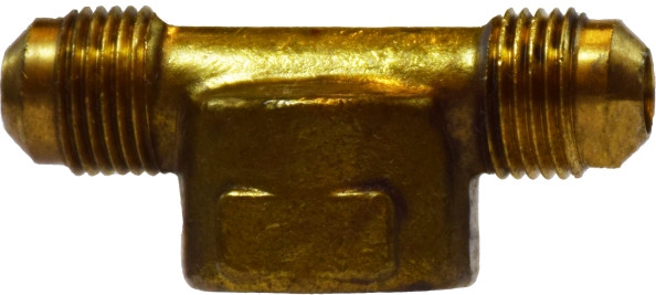 Midland Metal 10429 Branch Tee, 1/4 in SAE 45 deg Male Flared x 1/4 in SAE 45 deg Male Flared x 1/4 in FIP, Brass