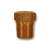Midland Metal 3/8 BRASS SOLID HEX HEAD PLUG - 121S-6