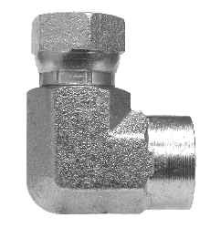 Midland Metal 1502812 Female Union Elbow Swivel Adapter, Steel Pipe Swivels NPSM, 1/2 x 3/4 Female Swivel Elbow, Hydraulics