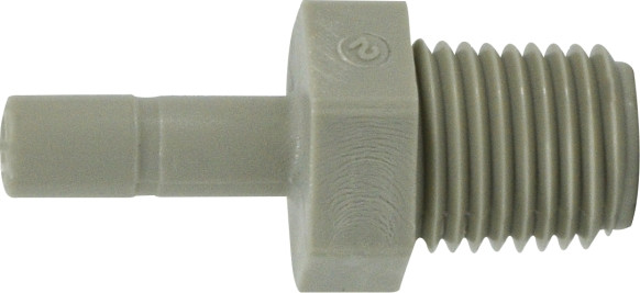 Midland Metal 20530P Adapter, 1/2 in Push-On Hose Stem x 3/8 in MIP, Polypropylene