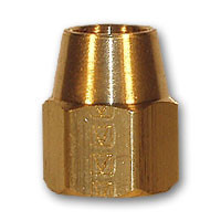Midland Metal 21611X8 MAF/USA COMP Long Nut, MAF/USA COMPRESSION, 1/2 Od Long Compression Nut, MAF/USA Brass Fittings