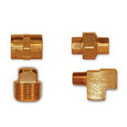 Mid-America Fittings 23455X8X6 90 deg Barstock Reducing Elbow, 1/2 in MPT x 3/8 in MPT, Brass