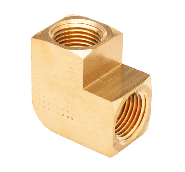 Mid-America Fittings 23500X1 90 deg Elbow, 1/16 in FPT x 1/16 in FPT, Brass