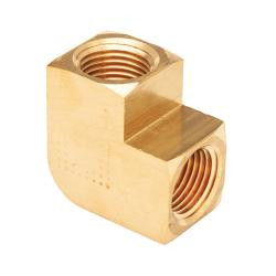 Mid-America Fittings 23504X2 90 deg Elbow, 1/4 in FPT x 1/8 in FPT, Brass