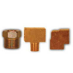 Mid-America Fittings 2402X6 90 deg Elbow, 3/8 in Inverted Flared x 1/4 in MPT, Brass